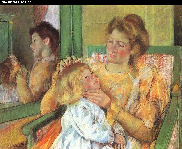 Mary Cassatt Mother Combing her Child Hair